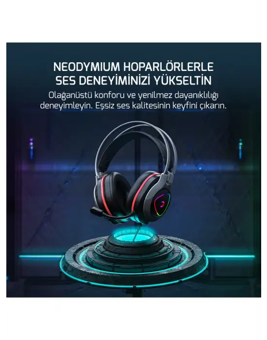 GAMEPOWER RANGER RGB 7.1 USB KABLOLU KULAK ÜSTÜ OYUNCU KULAKLIĞI
