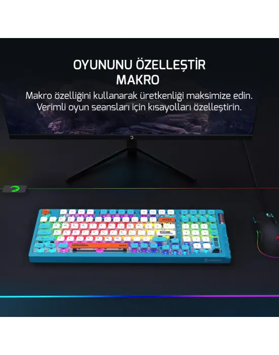 GamePower Sense RGB Red Switch Kablolu/Kablosuz Mekanik Gaming Klavye