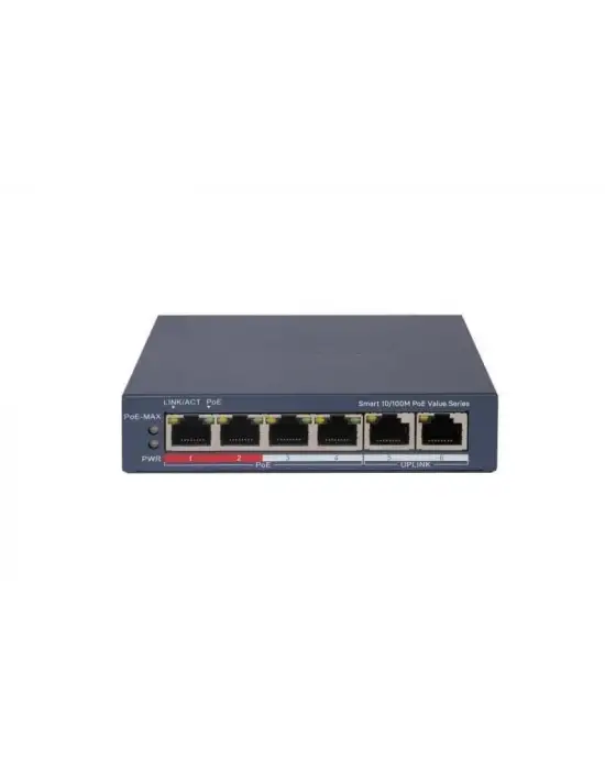 HİKVİSİON DS-3E1106P-EI/M 4 PORT POE SWİTCH