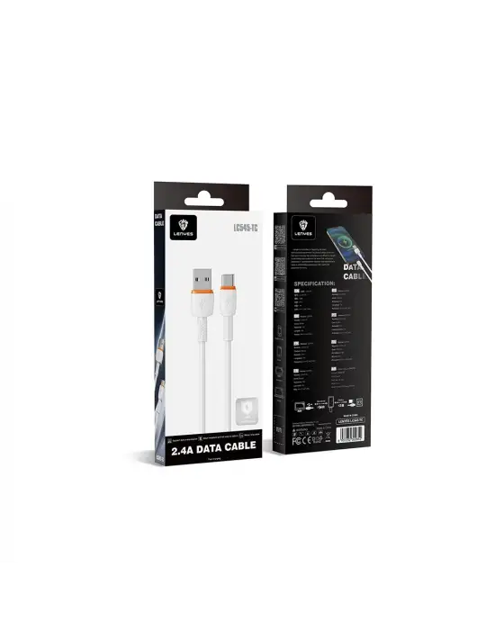 LENYES LC545 USB TO TYPE-C HIZLI ŞARJ ÖZELLİKLİ DATA VE ŞARJ KABLOSU 12W 1M