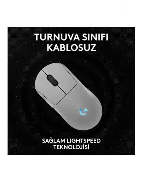 LOGİTECH G PRO 2 910-007303 BEYAZ LİGHTSPEED HERO ŞARJLI OPTİK KABLOSUZ OYUNCU MOUSE
