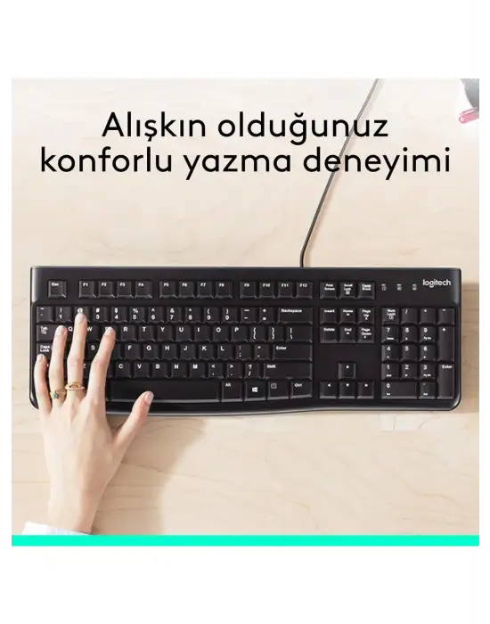 LOGITECH K120 Q USB KABLOLU KLAVYE SİYAH 920-002505
