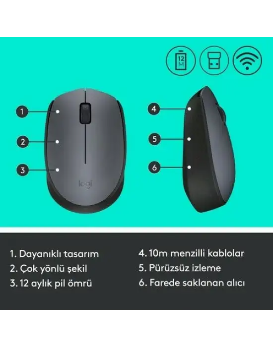 Logitech M170 910-004642 Wireless Optik Mouse