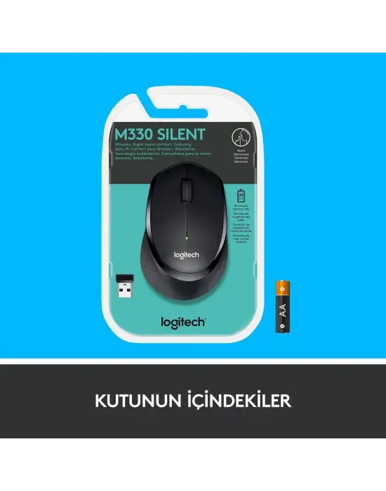 Logitech M330 Kablosuz Sessiz Mouse Siyah 910-004909