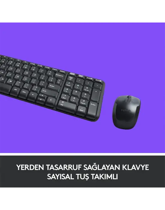 Logitech MK220 920-003163 TürkçeQ Kablosuz Klavye Mouse Seti