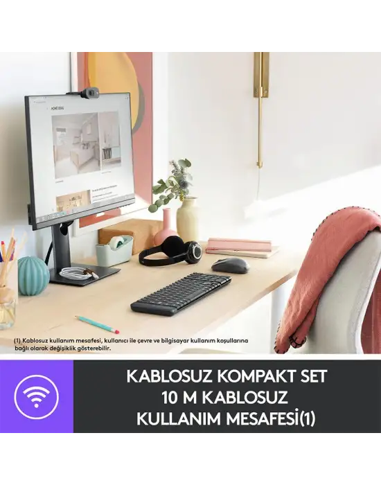 Logitech MK220 920-003163 TürkçeQ Kablosuz Klavye Mouse Seti
