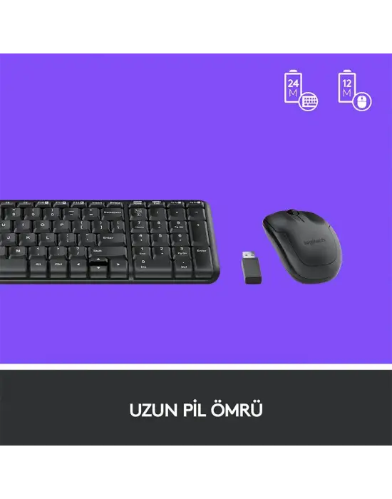 Logitech MK220 920-003163 TürkçeQ Kablosuz Klavye Mouse Seti