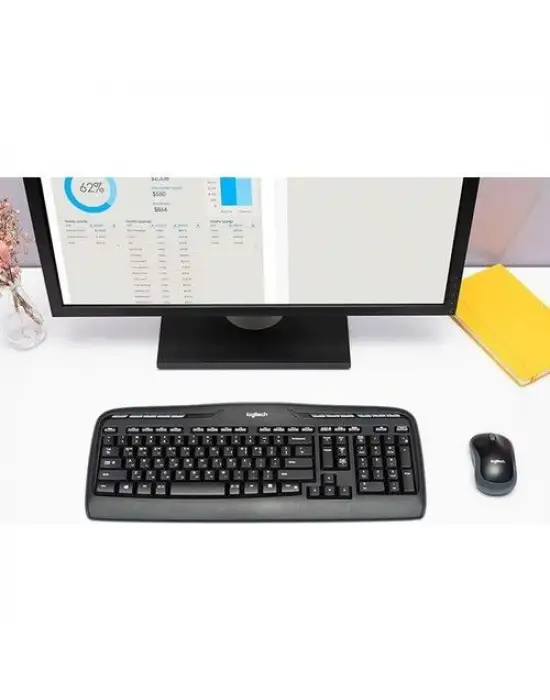 Logitech MK330 Kablosuz Türkçe Klavye Mouse Seti - Siyah