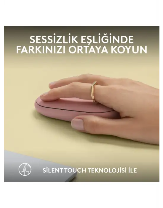 LOGITECH PEBBLE 2 M350S KABLOSUZ BLUETOOTH SESSİZ OPTİK MOUSE PEMBE
