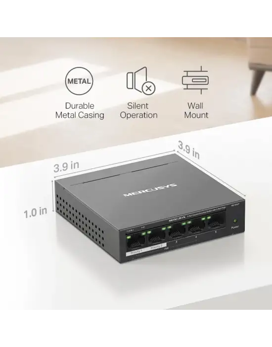 MERCUSYS MS105GP 5 PORT 10/100/1000 POE SWITCH