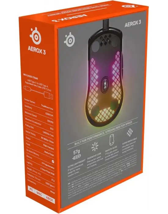 STEELSERİES AEROX 3 ULTRA HAFİF GAMİNG MOUSE