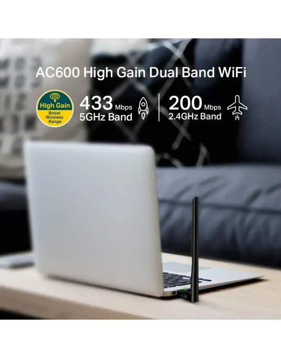 TP-LİNK ARCHER T2U PLUS 600 MBPS KABLOSUZ AĞ ADAPTÖRÜ