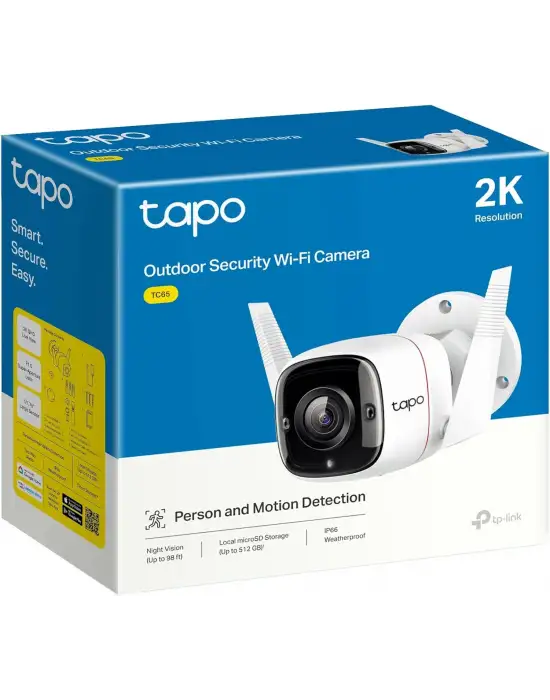 TP-LİNK TAPO TC65 2K GECE GÖRÜŞLÜ 128GB MİCRO SD KAMERA