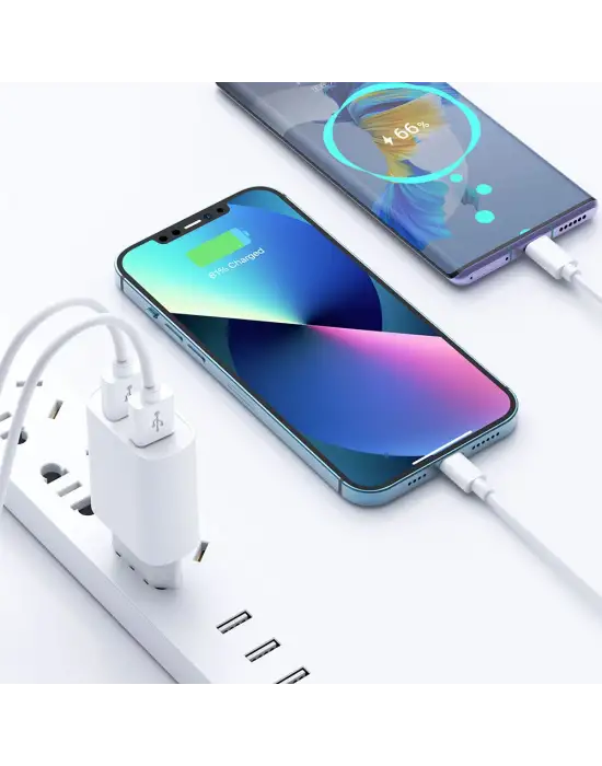 WİWU Wİ-U003 QUİCK 2.1A ÇİFT USB ÇIKIŞLI HIZLI ŞARJ BAŞLIĞI ADAPTÖRÜ