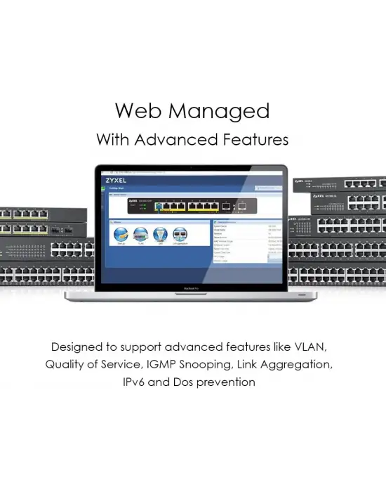 ZYXEL GS1900-24HP POE MANAGEABLE SWITCH
