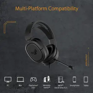 ASUS TUF GAMING H1 7.1 KABLOLU KULAK ÜSTÜ OYUNCU KULAKLIĞI