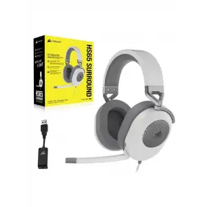 CORSAİR HS65 SURROUND CA-9011271-EU BEYAZ 7.1 KABLOLU KULAK ÜSTÜ OYUNCU KULAKLIĞI