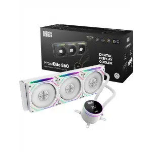 DRAGOS FROSTBİTE 360 WHİTE INTEL&AMD 360MM ISI GÖSTERGELİ ARGB SIVI SOĞUTUCU