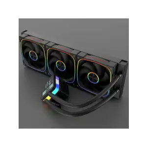 DRAGOS ROCK LCD EKRANLI 360MM ARGB SİYAH İŞLEMCİ SIVI SOĞUTUCU