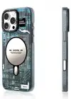 APPLE İPHONE 16 PRO MAX KILIF MAGSAFE ŞARJ ÖZELLİKLİ YOUNGKİT TECHNOLOGY SERİSİ KAPAK MAVİ