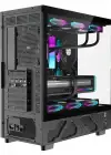 Dragos Basalt Pro V2 Siyah Temperature 6x ARGB Fan 600w 80+ mATX Bilgisayar Kasası