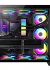 DRAGOS OCEAN CURVED PRO V2 ARGB FANLI SİYAH 750 W E-ATX OYUNCU KASASI