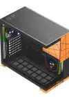 DRAGOS PRİZMA 5X ARGB FAN TYPE-C 1000W 80+ BRONZE PCIE 5.1 ATX 3.0 ATX MİD TOWER KASA TURUNCU
