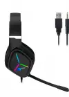 Lenovo Lecoo HT406 3.5mm Jack + USB Kablolu RGB Aydınlatmalı Kulak Üstü Gaming Kulaklık