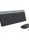 Logitech MK470 920-009435 ince Kablosuz Klavye Mouse Set Siyah
