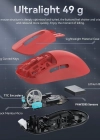 ATTACK SHARK X3 PRO KIRMIZI ŞARJLI MAKROLU ERGONOMİK OPTİK KABLOSUZ OYUNCU MOUSE