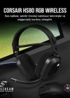 Corsair HS80 RGB Wireless CA-9011235-EU Mikrofonlu Kulak Üstü Oyuncu Kulaklığı Siyah