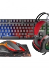 Everest KMK-91 Eco Rainbow USB Gaming Combo 4 in 1 Set Klavye + Mouse + Pad + Kulaklık