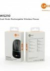 Lenovo Lecoo WS210 Dual Mod RGB 2.4GHz WiFi + Bluetooth 1600DPI Şarjlı Sessiz Kablosuz Optik Mouse Siyah