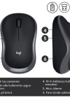 Logitech M185 Gri 910-002235 Wireless Optik Mouse