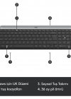 Logitech MK470 920-009435 ince Kablosuz Klavye Mouse Set Siyah