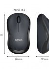 Logitech Silent M220 910-004878 Wireless Optik Sessiz Mouse Siyah