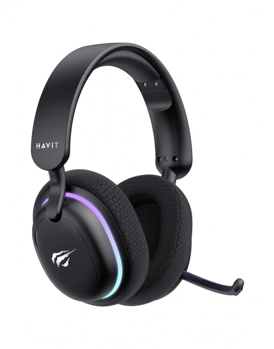 HAVİT GAMENOTE FUXİ-H7 SYİAH RGB USB KABLOLU/KABLOSUZ KULAK ÜSTÜ OYUNCU KULAKLIĞI