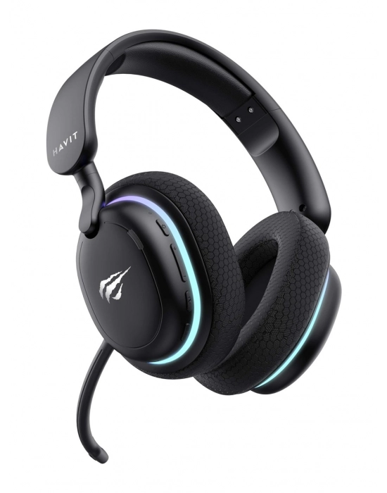 HAVİT GAMENOTE FUXİ-H7 SYİAH RGB USB KABLOLU/KABLOSUZ KULAK ÜSTÜ OYUNCU KULAKLIĞI