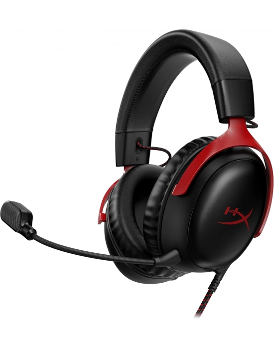 HYPERX CLOUD III 727A9AA SİYAH-KIRMIZI KABLOLU KULAK ÜSTÜ OYUNCU KULAKLIĞI