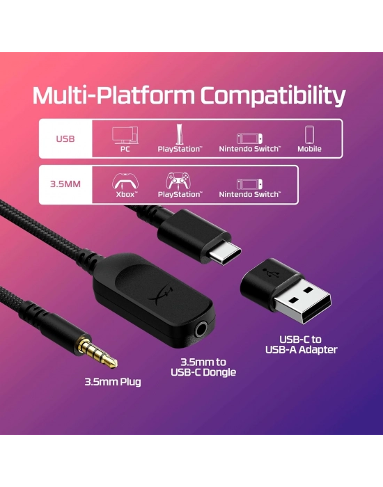 HYPERX CLOUD III 727A9AA SİYAH-KIRMIZI KABLOLU KULAK ÜSTÜ OYUNCU KULAKLIĞI