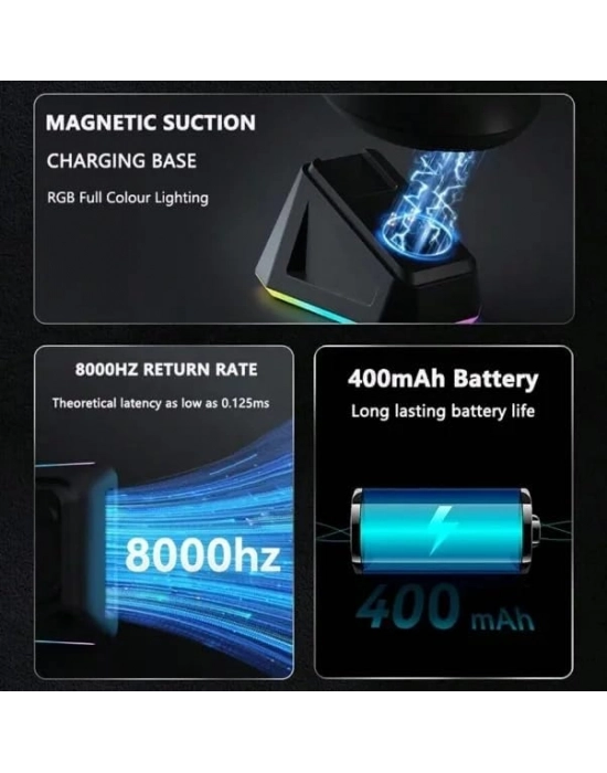 AJAZZ AJ159 PRO SİYAH ŞARJLI OPTİK KABLOLU/KABLOSUZ OYUNCU MOUSE