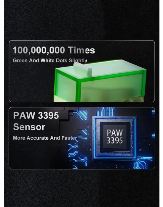 AJAZZ AJ159 PRO SİYAH ŞARJLI OPTİK KABLOLU/KABLOSUZ OYUNCU MOUSE