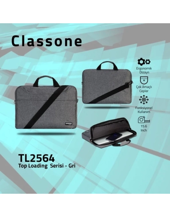 CLASSONE TL2564 15,6 GRİ NOTEBOOK ÇANTASI