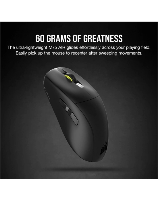 CORSAİR M75 AİR WİRELESS CH-931D100-EU SİYAH ŞARJLI OPTİK KABLOSUZ OYUNCU MOUSE