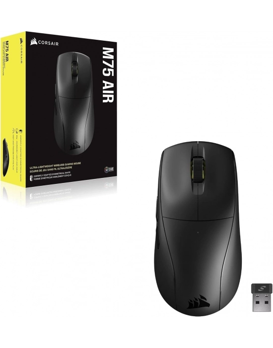 CORSAİR M75 AİR WİRELESS CH-931D100-EU SİYAH ŞARJLI OPTİK KABLOSUZ OYUNCU MOUSE