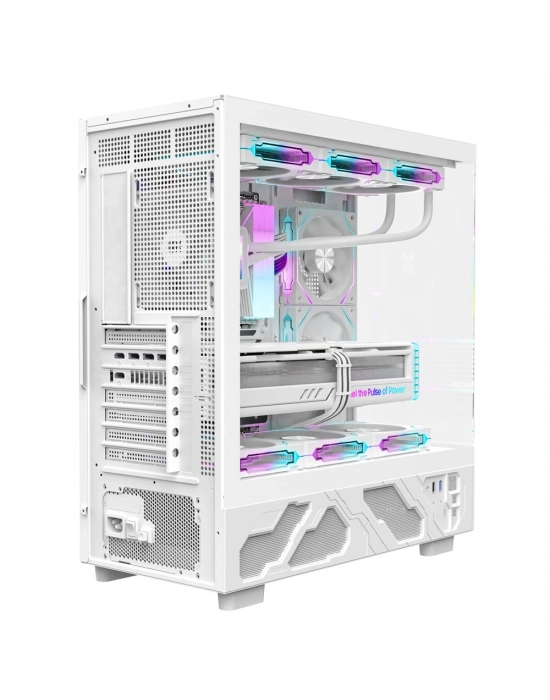 Dragos Basalt Pro V2 Beyaz Temperature 6x ARGB Fan 600w 80+ mATX Bilgisayar Kasası