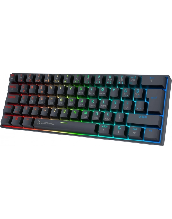 GAMEPOWER LYRA 60M RGB TKL RED SWİTCH KABLOLU MEKANİK OYUNCU KLAVYESİ