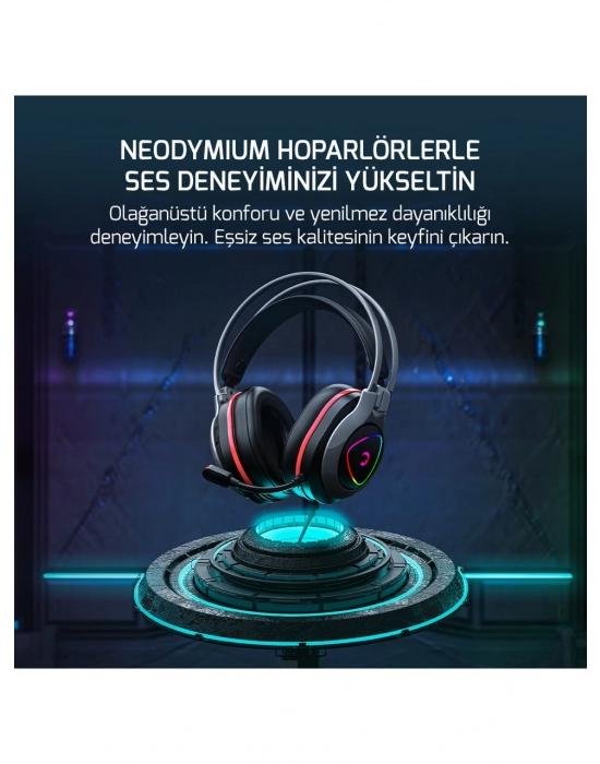 GAMEPOWER RANGER RGB 7.1 USB KABLOLU KULAK ÜSTÜ OYUNCU KULAKLIĞI