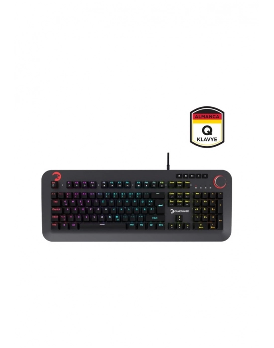 GAMEPOWER STARSCREAM RGB RED SWİTCH KABLOLU MEKANİK OYUNCU KLAVYESİ