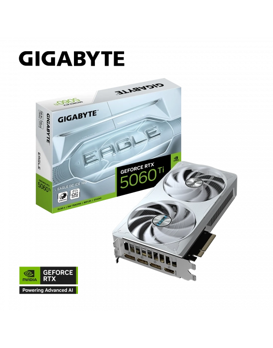Gigabyte RTX 5060 TI Eagle OC Ice 16G GV-N506TEAGLEOC ICE-16GD 128 Bit GDDR7 16 GB Ekran Kartı